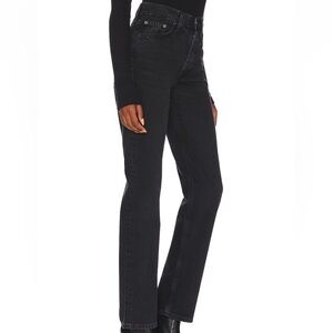 Agolde Black Straight Leg Jeans